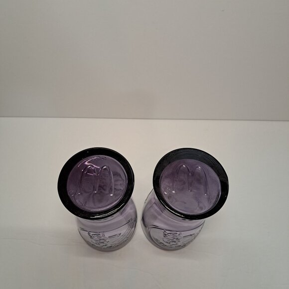 McDonalds Limited Edition 1955 Coca-Cola Purple Glasses Set of 2 6" Tall Coke - Picture 3 of 5